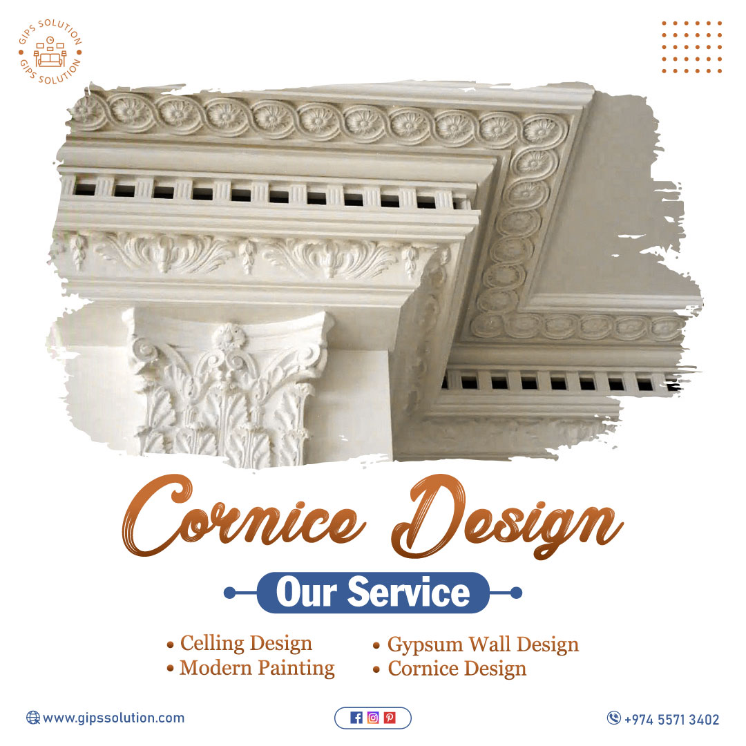 For perfect cornices, perfect craftsmanship is required! 

Contact
Phone: +974 55713402
Email: contact@gipssolution.com
Our Website: gipssolution.com

#GipsSolution #doha #gypsumcornice 
#InteriorDesign #moderncornice #luxurycornice #Qatar #cornicestyle
#homeimprovement