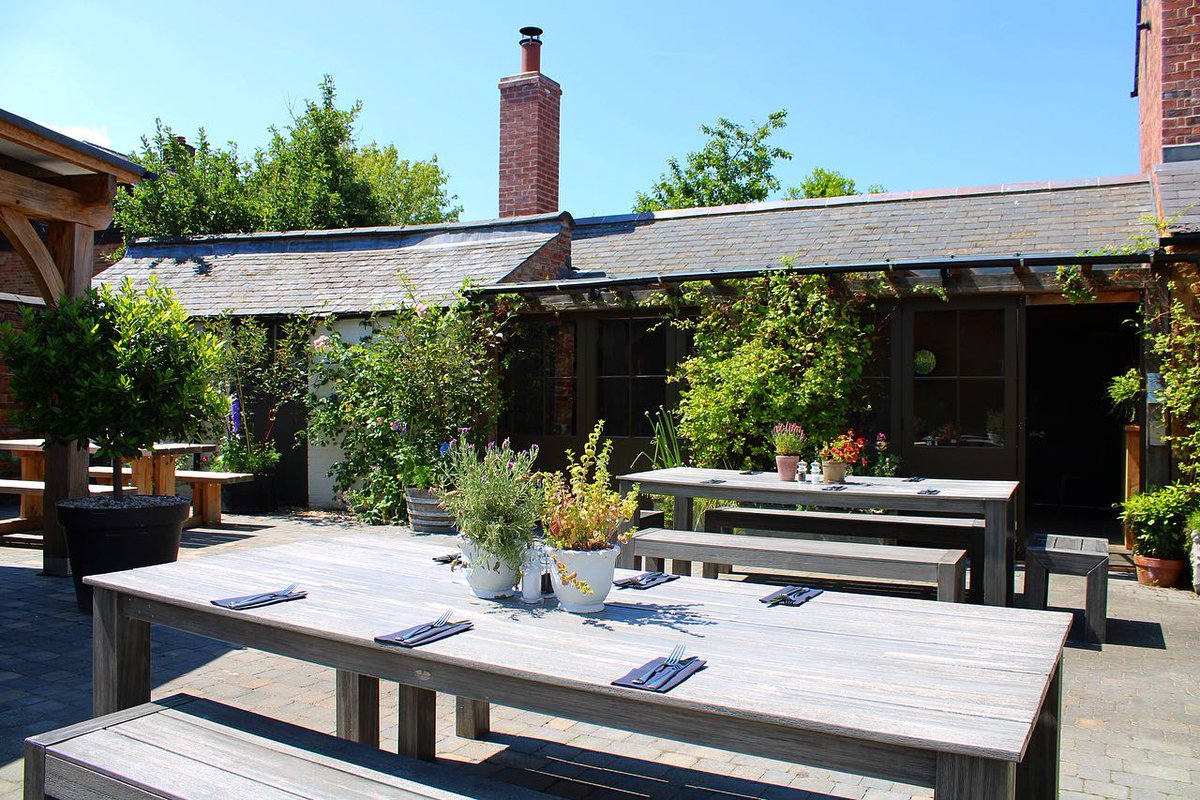 The Sun Inn, Great Easton near Market Harborough, Leicestershire. The menu changes daily with locally sourced produce and meat from the owners' own farm. Here's another good excuse to visit – half-priced wood-fired pizzas every Wed, Thu, and Fri lunchtime.