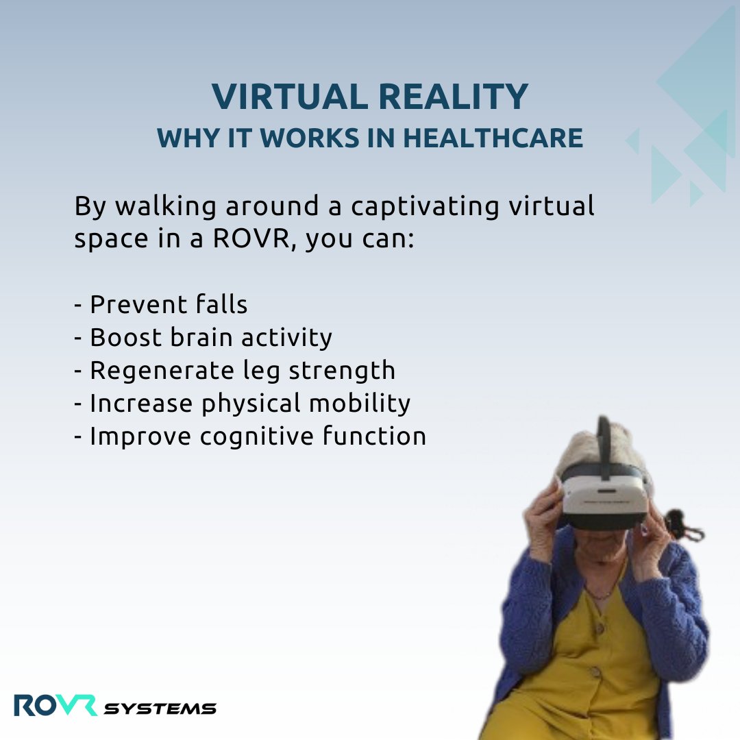 Despite it seeming like an unlikely combination, the benefits of #VR for #healthcare are many. Our VR solutions assist in maintaining #health &amp; #wellbeing, and can recover, re-enable and rehabilitate users.⁣
⁣
These are some of the benefits that our VR solutions can offer.⁣