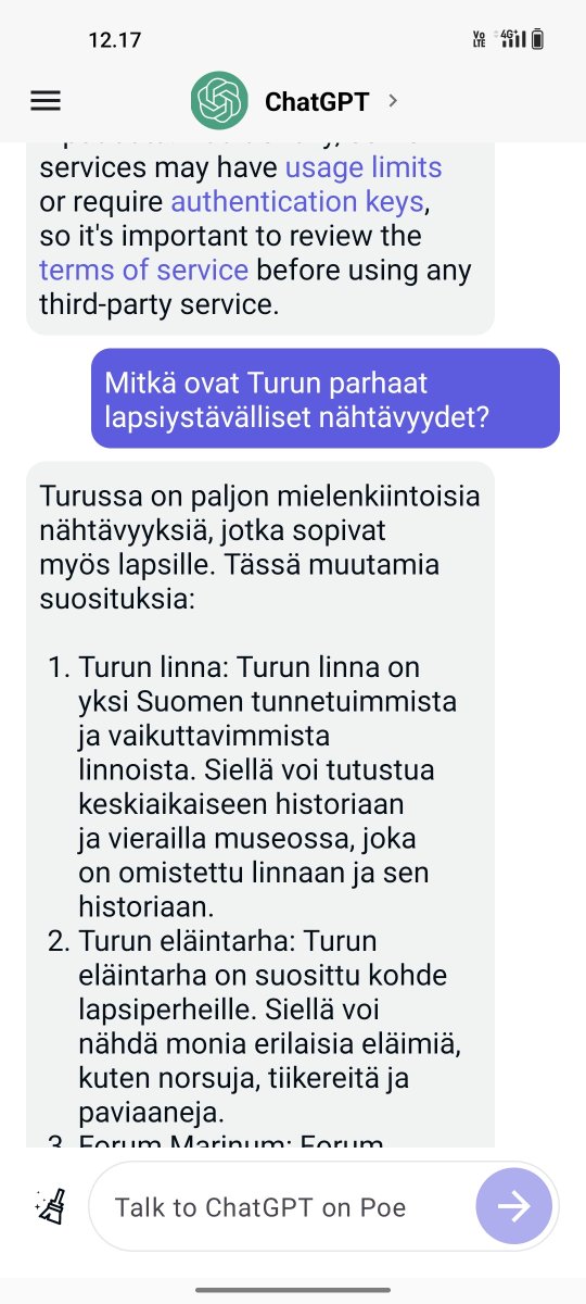 Kylläpä Turussa tapahtuu. Viime visiitin jälkeen sinne on näköjään tullut eläintarha... #chatGpt