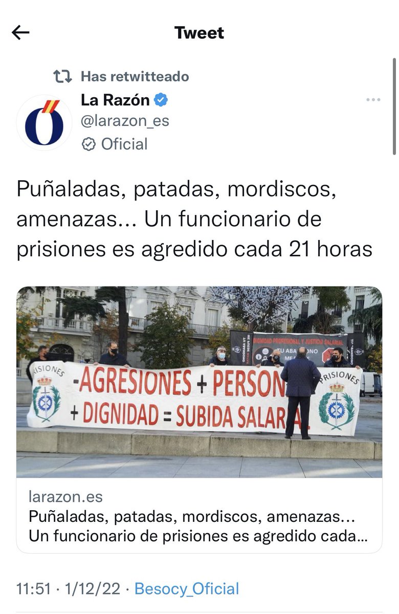 maldiniC4's tweet photo. @ppopular Los funcionarios de prisiones entiendo que deben esperar para la próxima legislatura, no? Bien, a nosotros nos gusta ser el patito feo de Interior. #sosprisiones https://t.co/L3zsrvJrh1