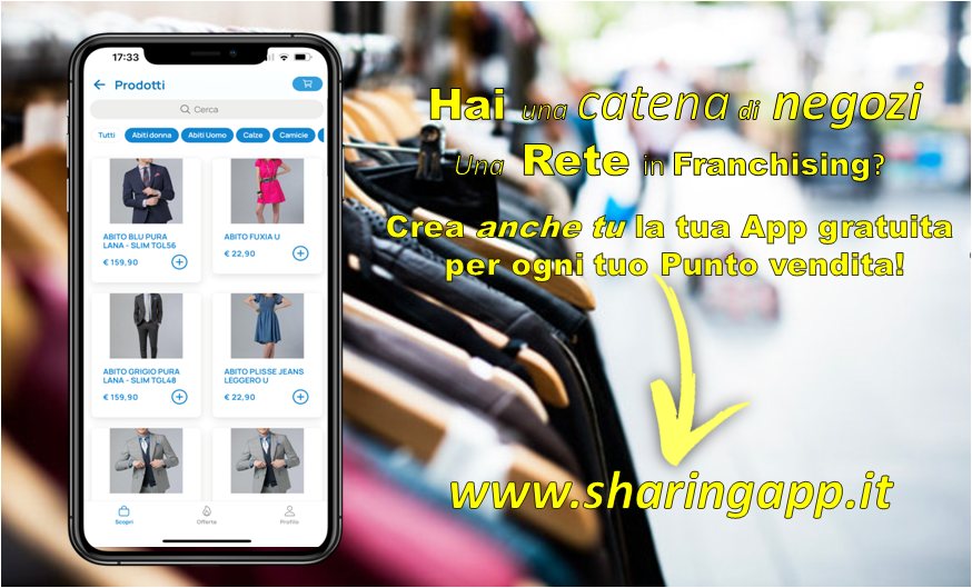 MySharingApp's tweet image. Crea la tua App gratuita, personalizzala, coinvolgi le attività del tuo territorio facendola creare anche a loro e inizia a vendere in Sharing!
#proloco #prolocoditalia #sharingeconomy #ecommerce #associazioni #franchising  #network #sharingapp
