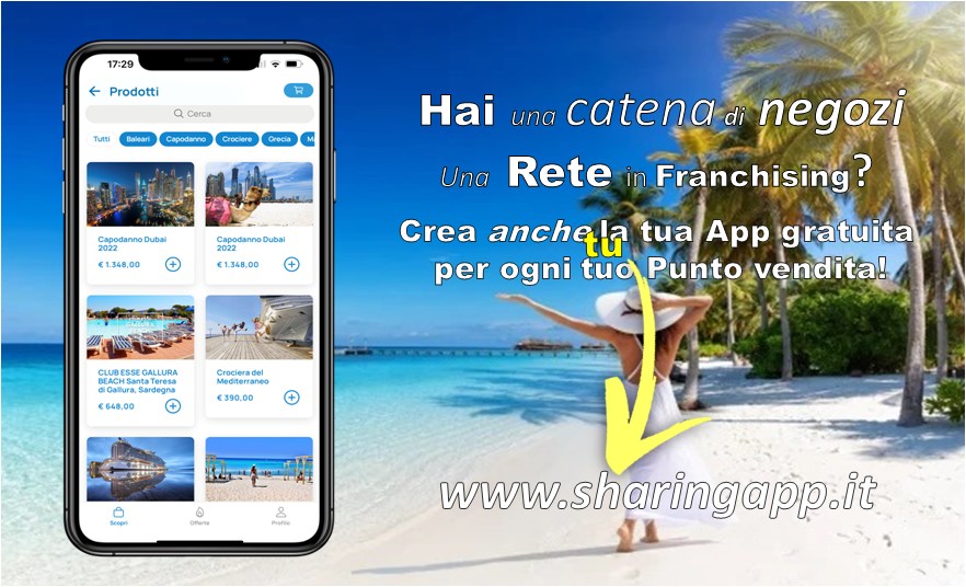 MySharingApp's tweet image. Crea la tua App gratuita, personalizzala, coinvolgi le attività del tuo territorio facendola creare anche a loro e inizia a vendere in Sharing!
#proloco #prolocoditalia #sharingeconomy #ecommerce #associazioni #franchising  #network #sharingapp