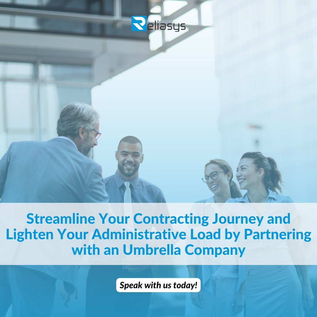 ReliasysL's tweet photo. Say Goodbye to Administrative Overload as a Contractor! Simplify Your Contracting Process by Partnering with an Umbrella Company. Focus on Your Expertise and Let Us Handle the Rest

Speak with us today!
https://t.co/0Tdf3IRRee https://t.co/cWa5hC0bSp