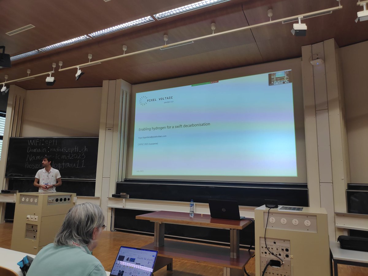 Closing the session on Methane decomposition, Tiago Lagarteira presented the strategy of <a href="/pixel_voltaic/">Pixel Voltaic</a>, a spin-off company from <a href="/UPorto/">Universidade Porto</a> co-founded by Adélio Mendes, with a captivating talk on "Enabling Hydrogen for a Swift Decarbonization."
<a href="/tiagolag/">Tiago Lagarteira</a>

#CAPGC2023 #112CO2