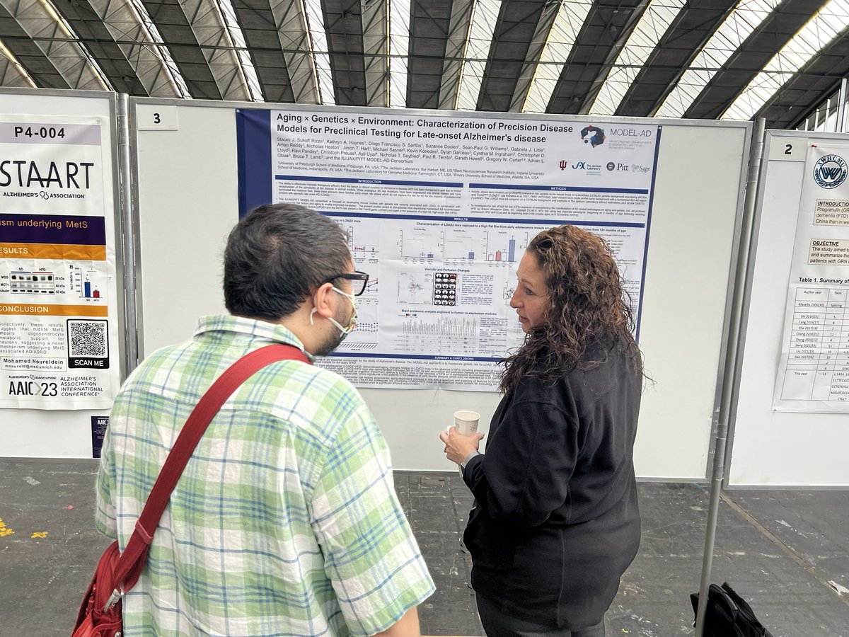 AD Knowledge Portal (@ampadportal) on Twitter photo Three is the magic number (for posters at #AAIC23)!
Visit Stacey Rizzo from the @RizzoLab to learn more about animal models for late onset #Alzheimers disease being developed by the <a href="/IndianaUniv/">Indiana University</a> <a href="/jacksonlab/">The Jackson Laboratory</a> <a href="/PittTweet/">University of Pittsburgh</a> <a href="/Model_ad_alz/">MODEL-AD</a> Consortium #EndAlz Three is the magic number (for posters at #AAIC23)!
Visit Stacey Rizzo from the @RizzoLab to learn more about animal models for late onset #Alzheimers disease being developed by the <a href="/IndianaUniv/">Indiana University</a> <a href="/jacksonlab/">The Jackson Laboratory</a> <a href="/PittTweet/">University of Pittsburgh</a> <a href="/Model_ad_alz/">MODEL-AD</a> Consortium #EndAlz