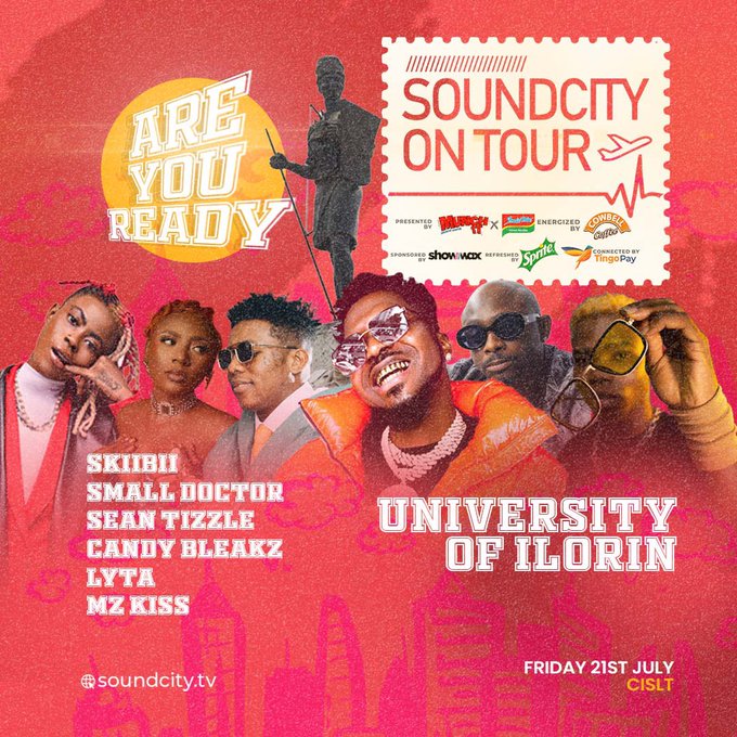 TheFajiTobiloba's tweet photo. .@SOUNDCITYtv campus tour hits University of Ilorin and we activated! Win lotta freebies- data subscription, branded merchandise like hoodies, caps, shirts, temperature bottles, headsets, and even cash prices up to 50K from @ShowmaxNG, stationed close to the park. Real party man! https://t.co/mjBXczFeSc