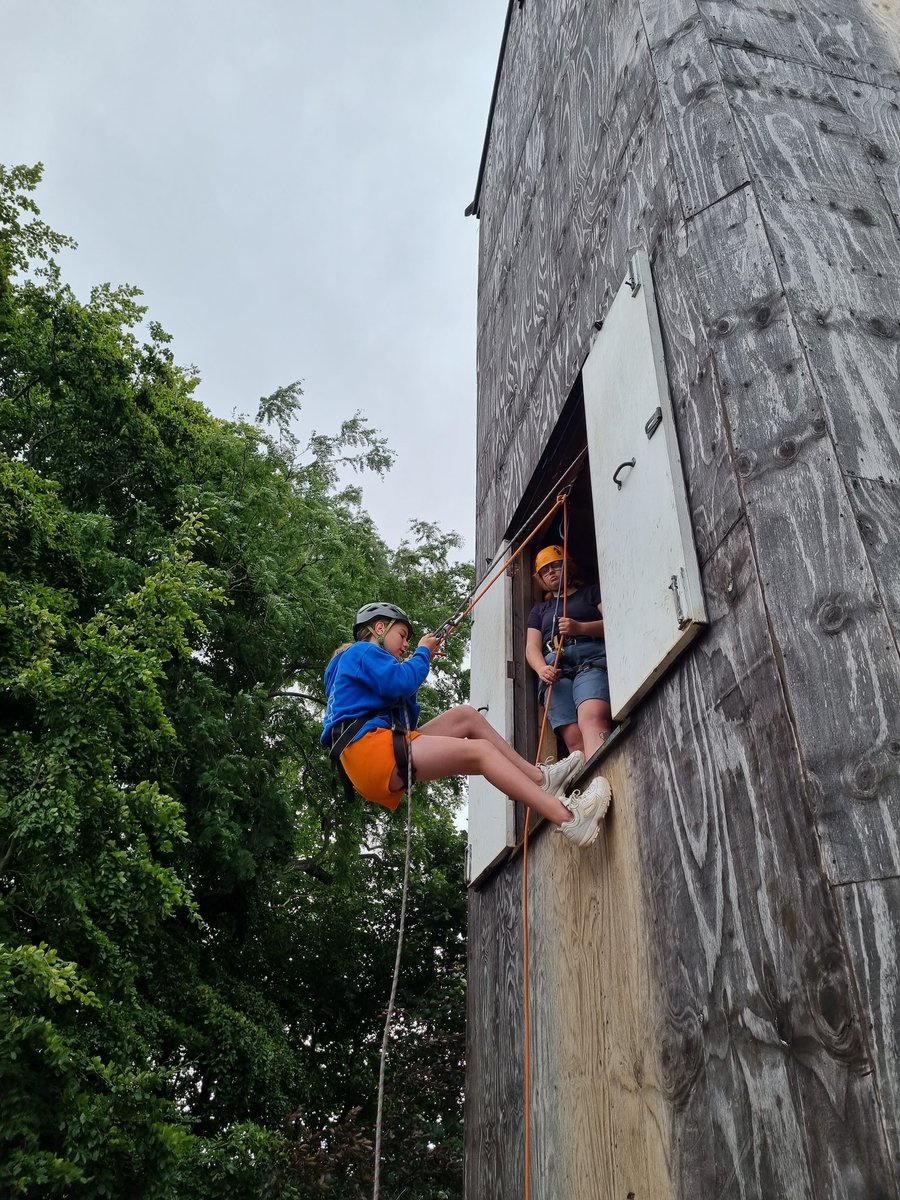 Group B are cruising down the abseil tower this morning. Amazing resilience on display! Well done Year 6. 

<a href="/SSEoutdoors/">SSE OUTDOORS</a>