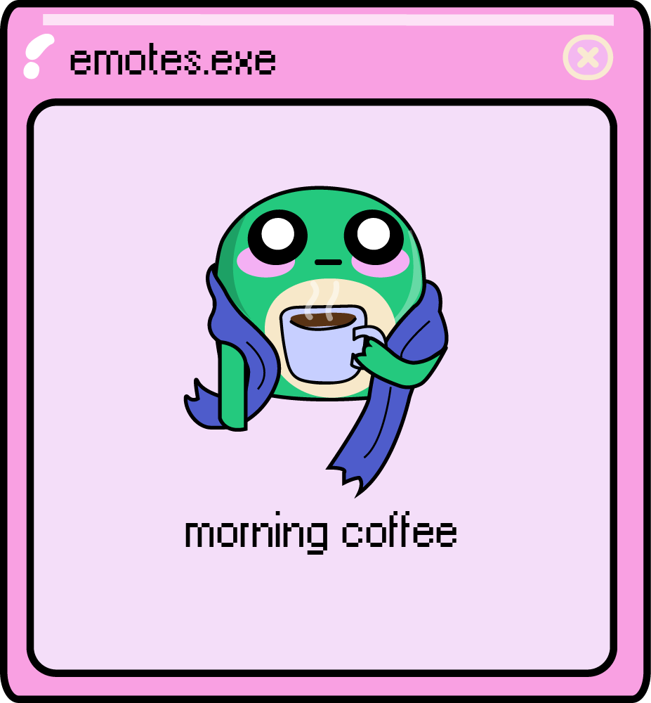 araydia_'s tweet photo. pls welcome coffee boy to the emote club ☕️🐸 https://t.co/5cxQPNe6B0