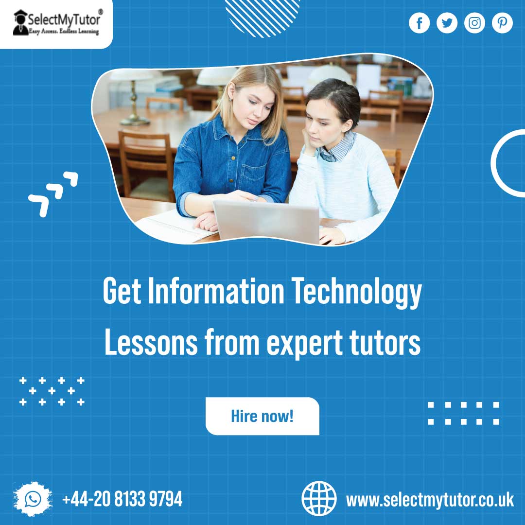 selectmytutor's tweet image. Our Tutors help you with Homework and Assignments ahead of time
Explore: selectmytutor.co.uk/subject/it.html
.
.
Enquire now
:- (+44) 20 8133 9794
:- contact@selectmytutor.co.uk
#ittutors #assignment #assignmenthelp #onlinemathsclasses #academictutor #academictutoring #academictutors
