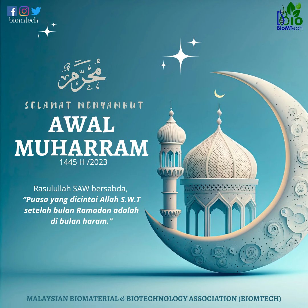 BioMTechAssoc's tweet image. May Allah give you the strength to live justly and keep you safe from all evil forces. Wish you and your family Hijri New Year