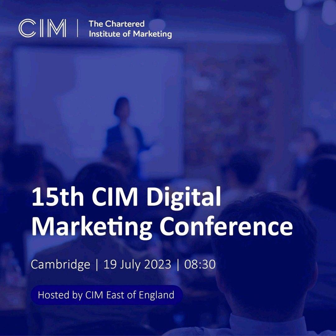 Today is the day for the 15th CIM Digital Marketing Conference! 🥳

🕢 Join us at 8:45am in Cambridge! 

📍 Venue: Imperial War Museum, Duxford, CB22 4QR

#CIMevents #DigiConf23