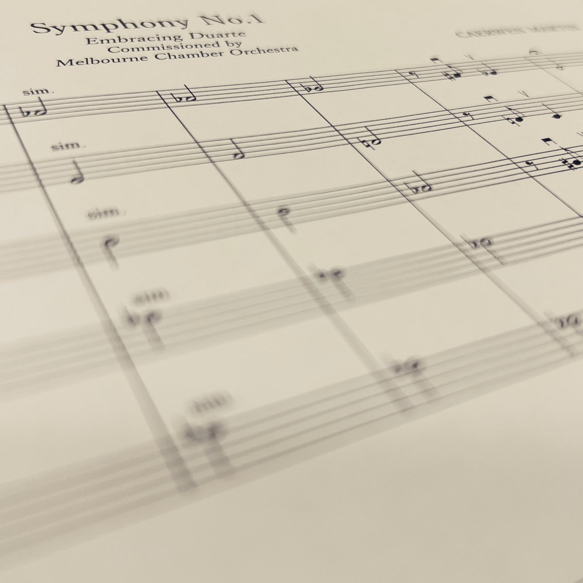 New music in our inbox—exciting! We’re looking forward to premiering Melbourne composer <a href="/caerwenmartin/">caerwen martin</a>'s Symphony No 1 “Embracing Duarte” for our program of symphonies next month, Art of the Symphony. Be the first to hear it: mco.org.au/event/art-of-t…