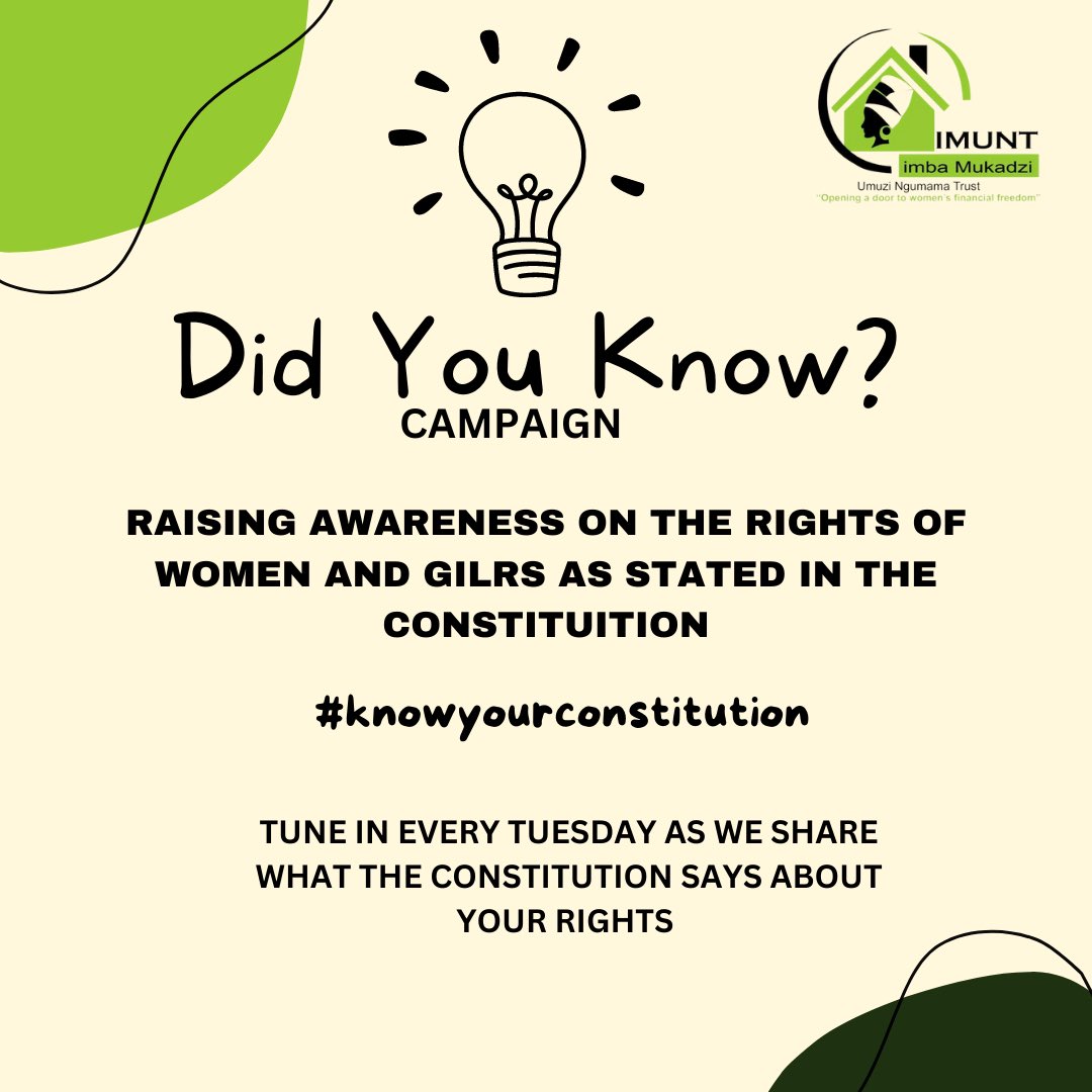 #didyouknow 
It's Important to know your rights and exercise them.#constitution #knowyourights #womensrights #knowthelaw #knowyourconstitution #governance #civiceducation #humanrights #registertovote #yourconstitutionalrights #responsiblecitizen #girlsrightsarehumanrights