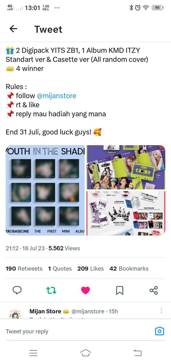 layurentsai's tweet photo. @mijanstore done kaak, aku mau album kmd itzy strandart ver!! anyway Happy birthday, i hope every single moment you have in this month, day, and year will be filled with the most beautiful and memorable times kak 🥳❤️ https://t.co/MgsnsoEQE0