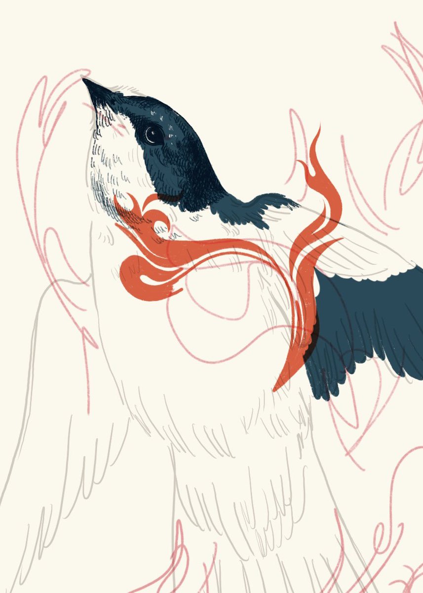Trying out more drawn texture in my designs. Hopeful this will print nicely so I can continue to explore how I can build upon subject matter that looks best with it. I have been enjoying making art about wildlife, placing it on flat fantastical elements