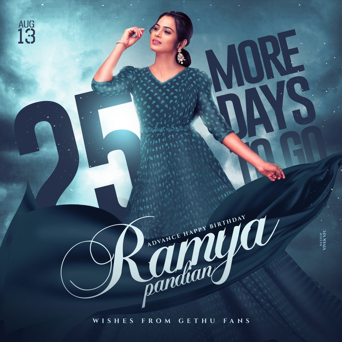 iampriscyy's tweet photo. 25 Days More for the Celebration ♥️ Advance HBD Loveee #RamyaPandian 😍🫶🏽

Pc: @Vivek_VFCDesign https://t.co/Z9wz0LYOsN