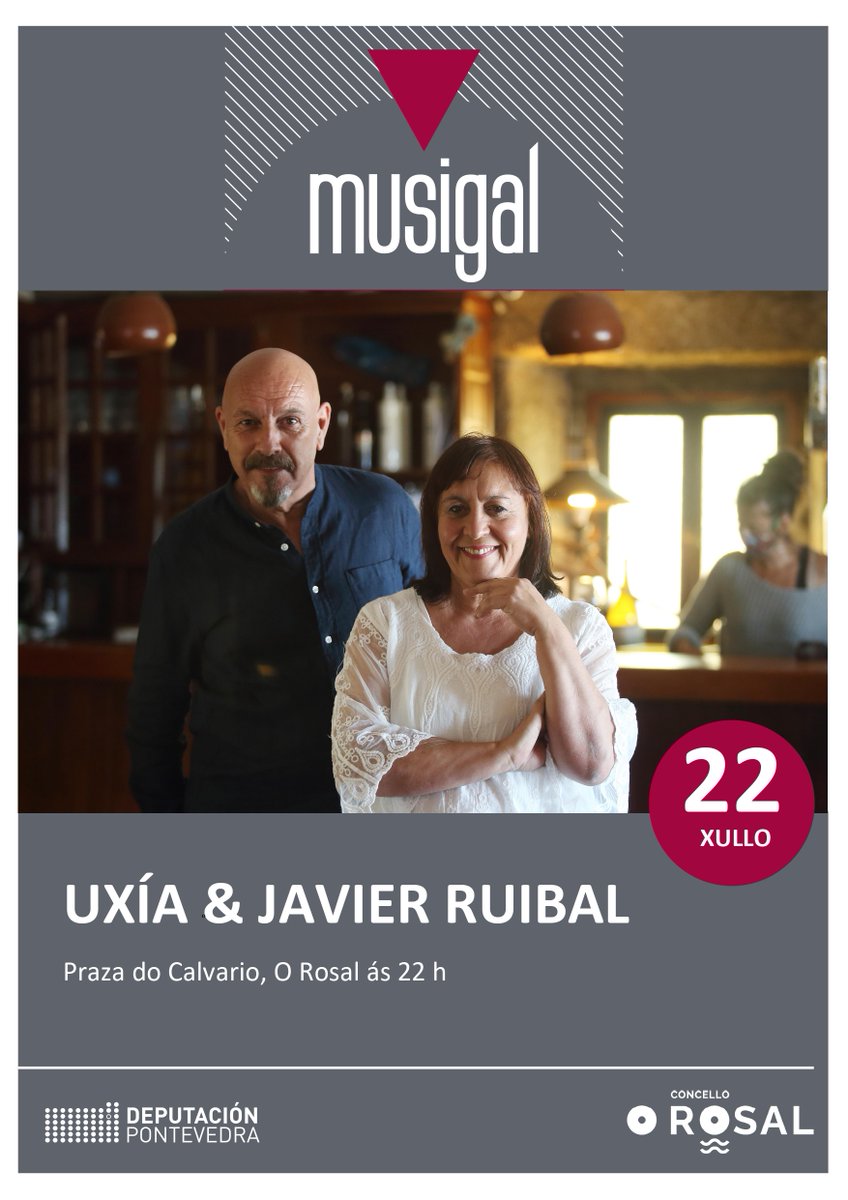 concellodorosal's tweet photo. 💃🕺 Emocionante comezo das Festas de Verán 🌞 do Pilar estes sábado 22 de xullo! 🎶🎙️
🤩 #Uxía, unha das grandes voces galegas, únese co cantautor gaditano @JavierRuibal para ofrecer un espectáculo único! 🎵
#UxíaSenlle #JavierRuibal #Musigal @depo_es #ORosal https://t.co/1pamWnVofZ