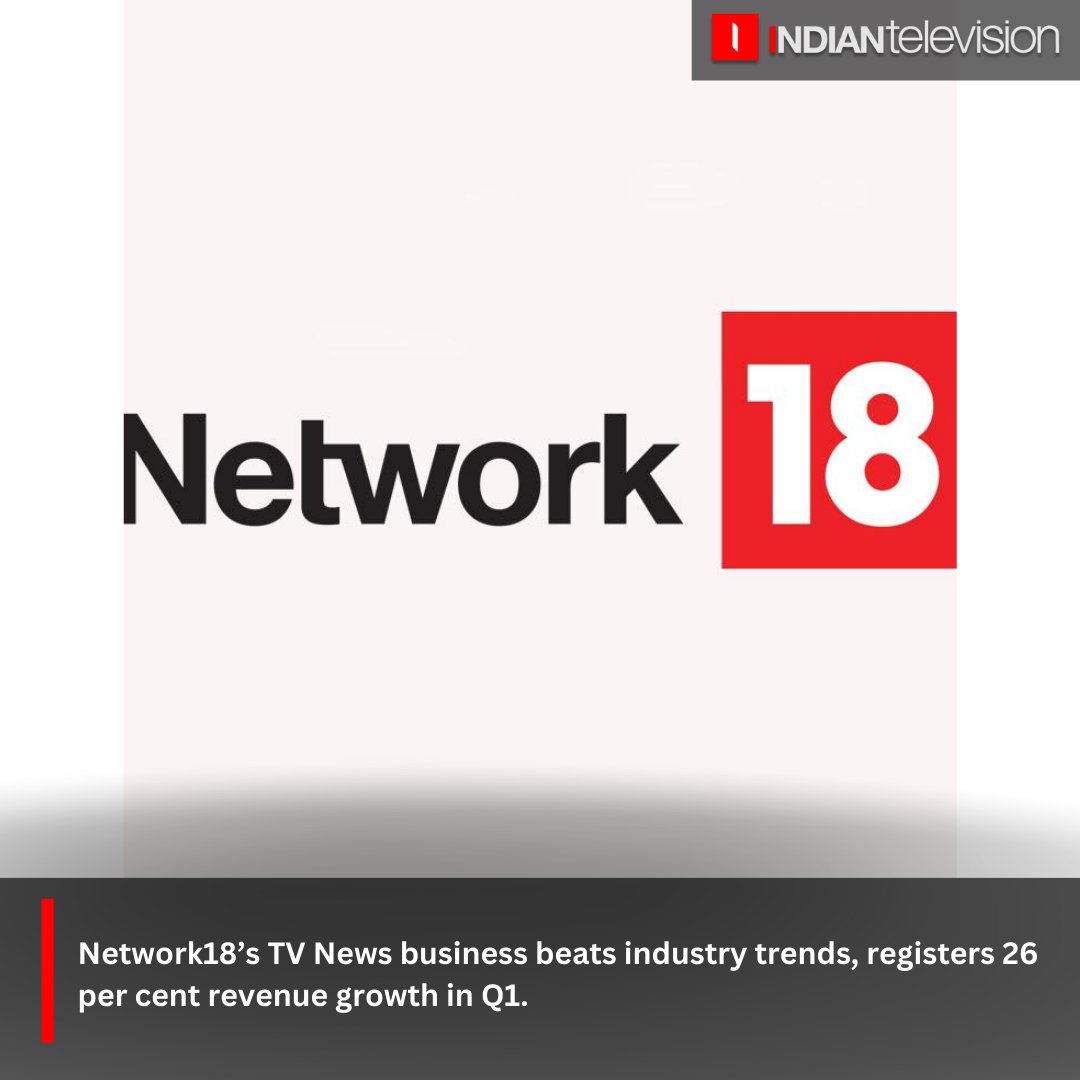 India’s largest TV news network earned Rs 337 crore in the first quarter of current fiscal. @Network18Group @CNNnews18 @News18India @CNBCTV18Live @avikaul @psinghvi @smritime @karanabhishek @mitulsangani @kkalpu Read article here: indiantelevision.com/television/tv-…