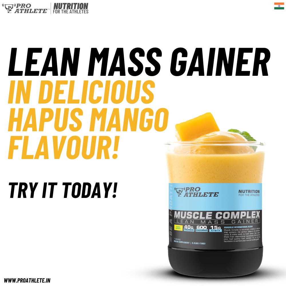 Muscle Complex : Hapus Mango Flavoured Lean Mass Gainer, Try this Delicious flavour today!
.
.
.
#proathlete #sportsnutrition #musclecomplex #protein #leanmass #gainer #massgain #casein #nutrition #athlete #supplements #milkshake #weightlifting #results #hapus #mango #shake