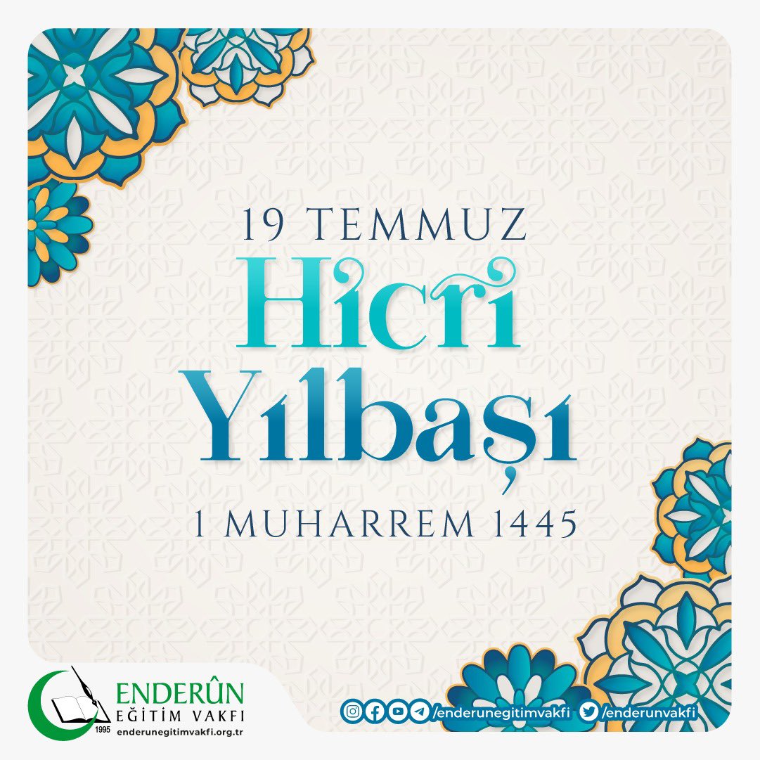 ZekiSoyak's tweet photo. Hicret, Mekkeliler'e boyun eğmeyen müminlerin "ayet ayet sure sure" yürüyerek Mekke'nin fethi sürecini başlatmalarıdır.

Hicri takvim zamanda adaletin adı, inananların miladıdır.

Hicri 1445 senemizin hayırlara vesile olmasını dileriz.
#EnderunEğitimVakfı
#HicriYılbaşı https://t.co/pCn0ToP5mF