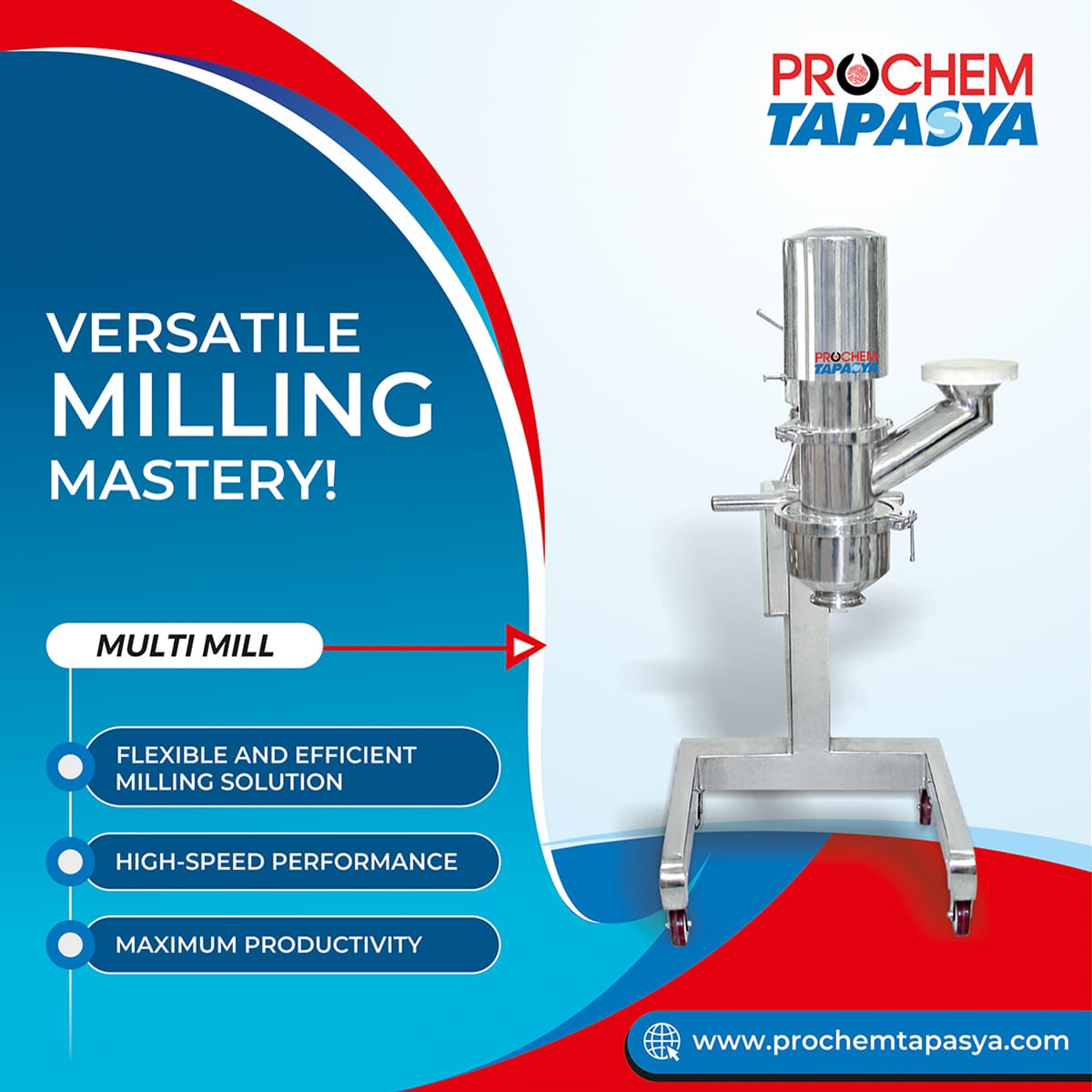 TapasyaIndia's tweet image. Unlock the true potential of milling with our Multi Mill. Designed to be a flexible and efficient solution, it empowers you to achieve exceptional results across a wide range of applications. 

#ExpertEngineering #PharmaceuticalProcessing #EngineeringSolutions #MultiMill