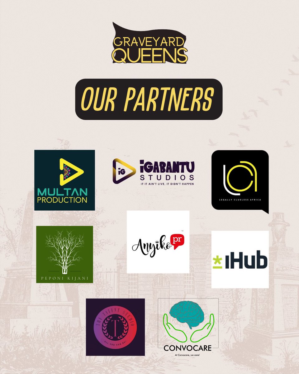 nyokafimacharia's tweet photo. Yoh! Our partners came THROUGH!
Thank you #multan @igabantustudios #peponikijani @anyikopr #talentstudio #convocare @iHub
Graveyard Queens could not have been what it was without you guys! https://t.co/WFtqHBcmAk