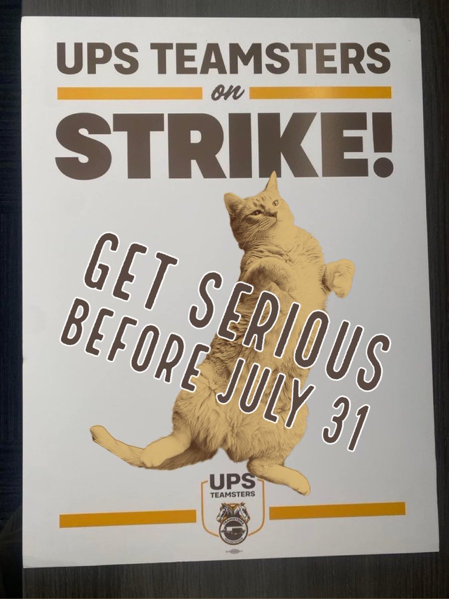 RT @JortsTheCat: LESS THAN TWO WEEKS, @UPS 
GET SERIOUS or GET WRECKED https://t.co/9tGk8WTNvx