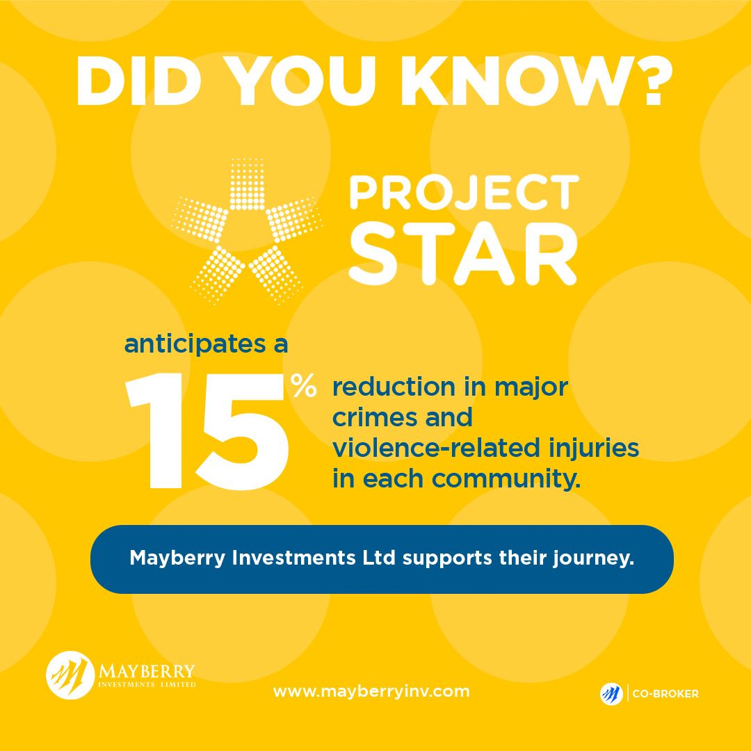 Together, we can achieve a safer future! Mayberry Investments Ltd stands with @projectstarja as we aim to reduce crime and violence in our communities.

Join us in creating a safer Jamaica! 🤝🔒

#MayberryInvestments
#FinanceYourFuture
#InvestWithUs
#ProjectSTAR