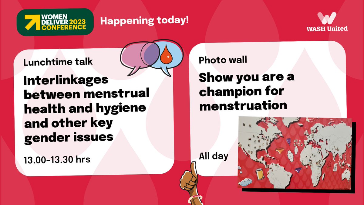 For the second day at #WD2023 visit our booth to get your #menstruation champion portrait taken to complete the map. Join the lunchtime talk about #MenstrualHealth and #menstrualHygiene interlinkages to #SRHR and #GBV with @DaysForGirls @PSIimpact Pakistan and @ProfamiliaCol