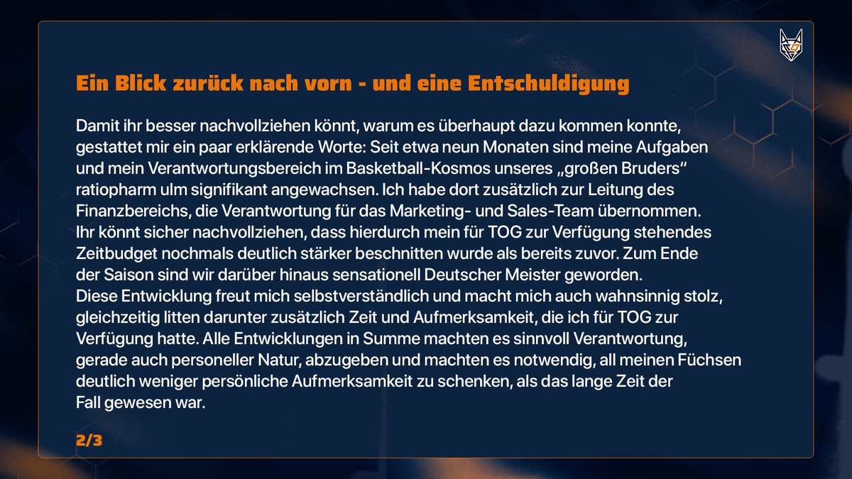 Darius_tog's tweet photo. Ein Statement in eigener Sache, das betrifft längst nicht die gesamte Orga bei TOG, aber man muss einsehen, wenn die Dinge mal nicht so laufen :) 

Ein Blick zurück nach vorn - und eine Entschuldigung https://t.co/0vdPuQEF6F