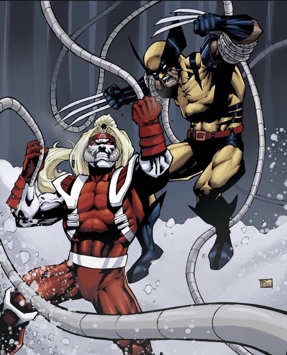 WolverSteve's tweet image. Wicked art by airtightsoup #Wolverine vs #OmegaRed #WolverineWednesday