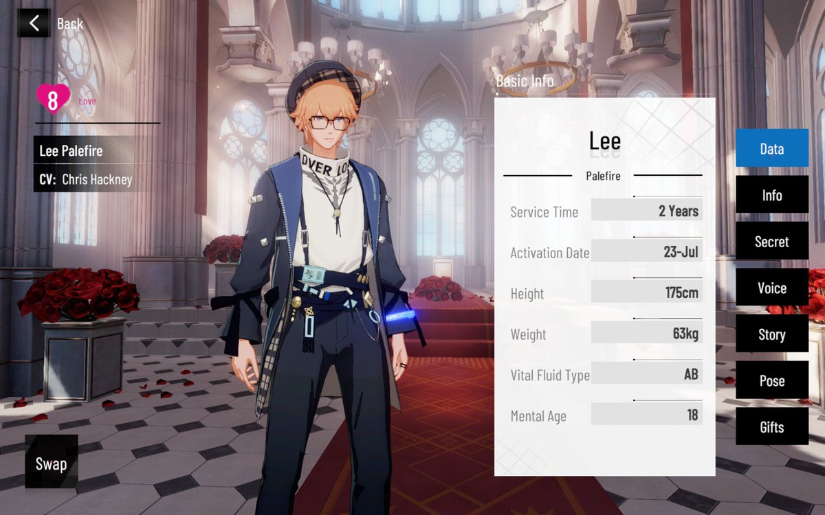 First character I reached max affection with 🥰 #Lee #LeePalefire #PunishingGrayRaven