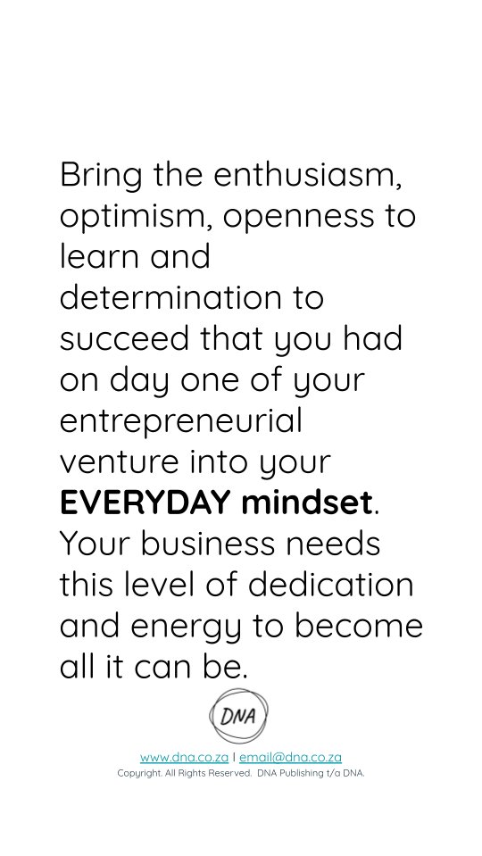 DNABusinessZA's tweet photo. How we approach each day on our entrepreneurial journey is a choice.On day one, you inherently viewed the world with opportunity and a zest to make something of yourself and your business idea.  Make the conscious choice to bring this attitude into your daily mindset. https://t.co/55Jol5JV7P