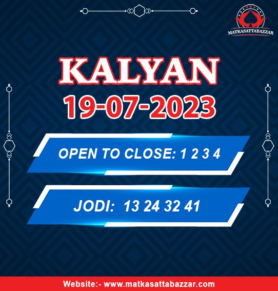 sattabazzar2's tweet photo. 19 July Today #kalyan Game

Download #sattanatka App Now
https://t.co/cc5YJONdCP

#sattaking #matka  #matkaapp #makemoney #onlinegames #casino #poker #matkabazar #Cricket #ipl2023updates #kalyanmatka https://t.co/yn0j5aZWHw