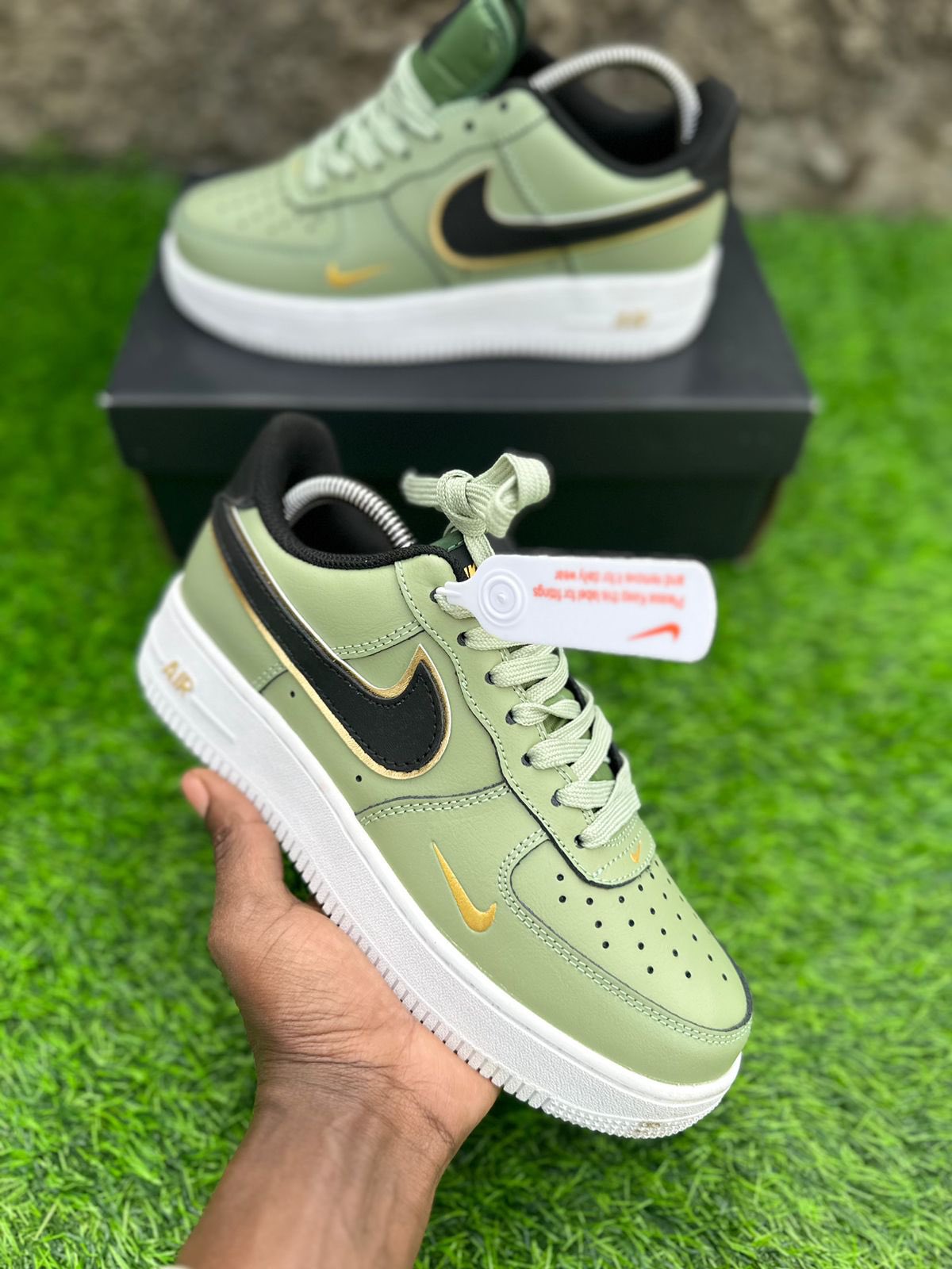 Nike Air Force 1 '07 LV8 Double Swoosh (Olive Dark Green/ Tw