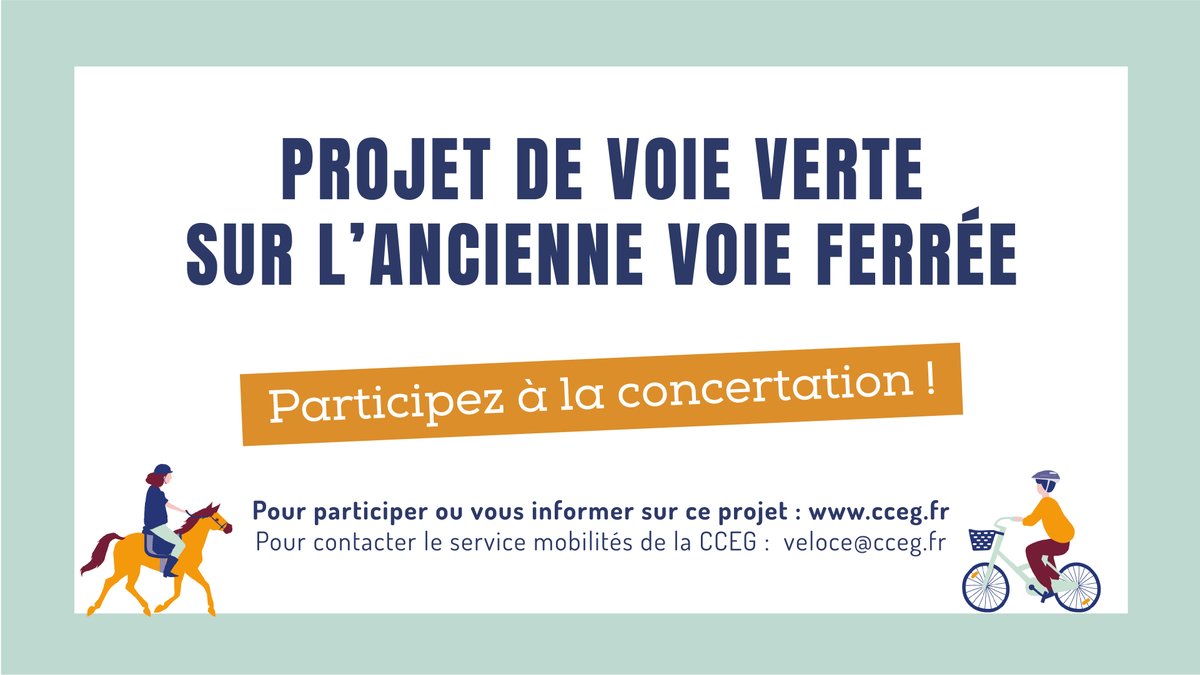 🚴‍ [PROJET DE VOIE VERTE] 🚴‍<a href="/ErdreGesvres/">Erdre & Gesvres</a> va prochainement réhabiliter l’ancienne voie ferrée entre la Chapelle-sur-Erdre et Blain. Vous souhaitez faire part de vos attentes et poser des questions ? Participez à la concertation jusqu'au 10 septembre ! cceg.fr/au-quotidien/f…