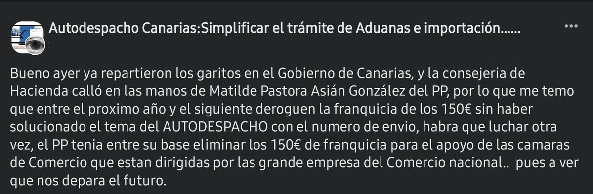 AutodespachoCan's tweet image. @MDominguez_pp @FClavijoBatlle @MatildeAsian @RaquelPeligero 
A ver si toman nota antes de fastidiar a todos los Canarios..