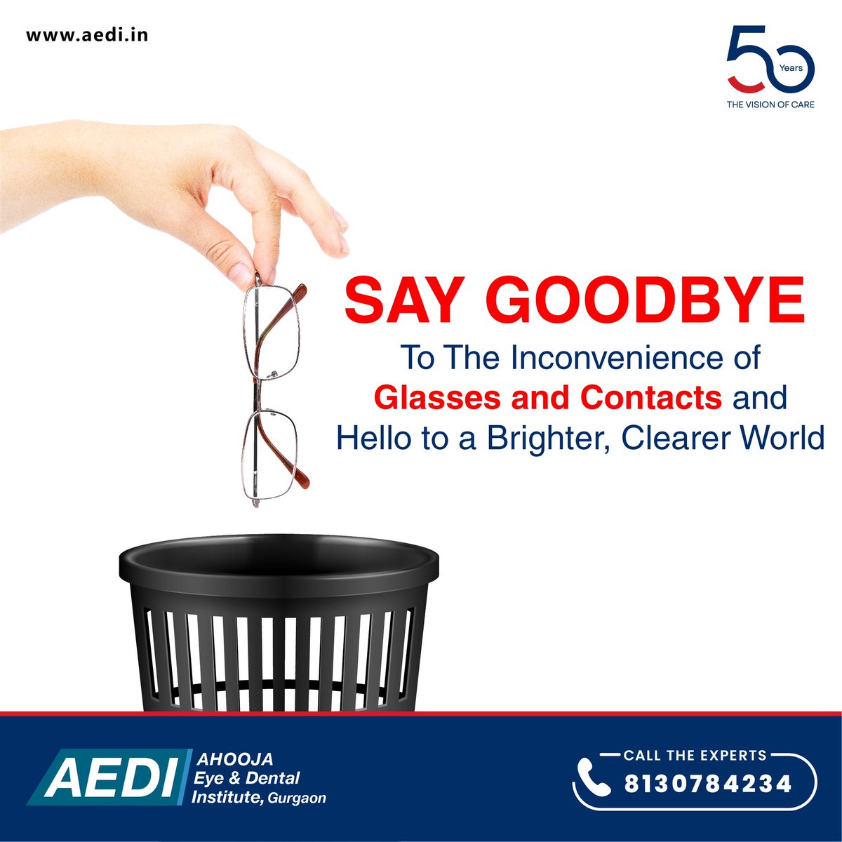 AhoojaI's tweet photo. With Lasik surgery, you can see the world in a whole new way. Our state-of-the-art technology ensures a pain-free procedure and a quick recovery time.
.
.
#LasikSurgery #contouravision  #AhoojaEyeandDentalInstitute #SpecsRemoval #50yearsofvision #AEDI #LasikLaser #specsfreelife https://t.co/supMv4PUOc