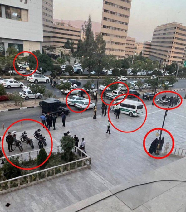 This picture portrays #Iran: The Iranian government has dispatched seven specialized oppressive units to implement and monitor the oppressive hijab laws within a shopping complex. Meanwhile, the corrupt regime remains inactive in addressing inflation, poverty, unemployment, water