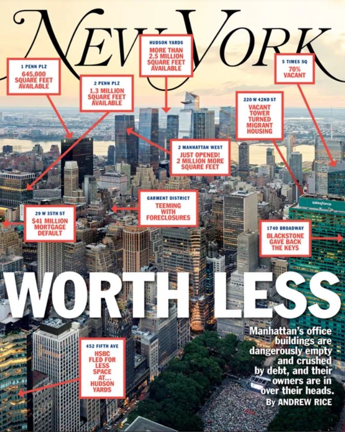 This week's cover. 
#NewYork #NewYorkMagazine #CommercialRealEstate #TheMacroSift