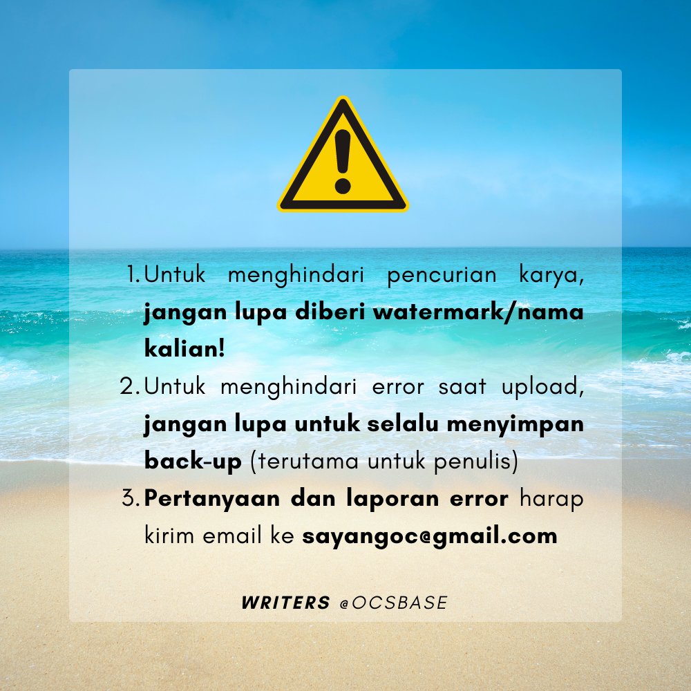 ocsbase2's tweet photo. [SUMMER EVENT] 🏝️🏖️ #ocsbase #ocsbasesummer2023

Kami balik lagi dengan event summer! Silahkan baca kategori dan rules pada foto! Seperti biasa, yg ikut akan di folbek! 

📕👉https://t.co/8RLdvScqvd
🎨👉https://t.co/PIWQ2mDBY4

⚠️DEADLINE : 10 Agustus 2023 https://t.co/qrPRQ1JQrC