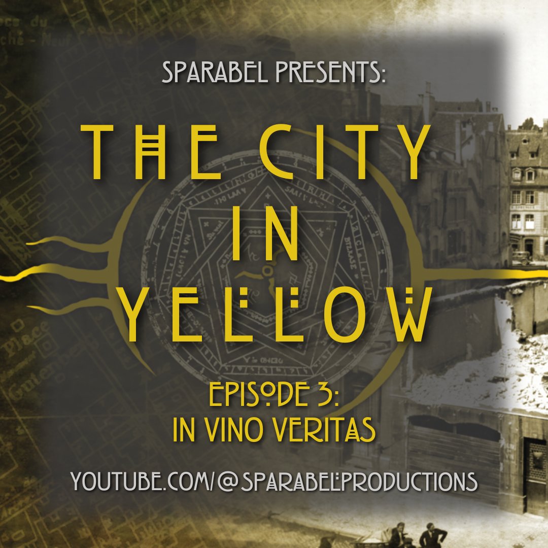 As the investigators close in on the truth, someone is closing in on them… The adventures in Strasbourg continue! Find episode 3 of the #CityInYellow: In Vino Veritas on our #YouTube now. youtu.be/WQscNHUDP-k #Cthulhu #CthulhuHack #ActualPlay