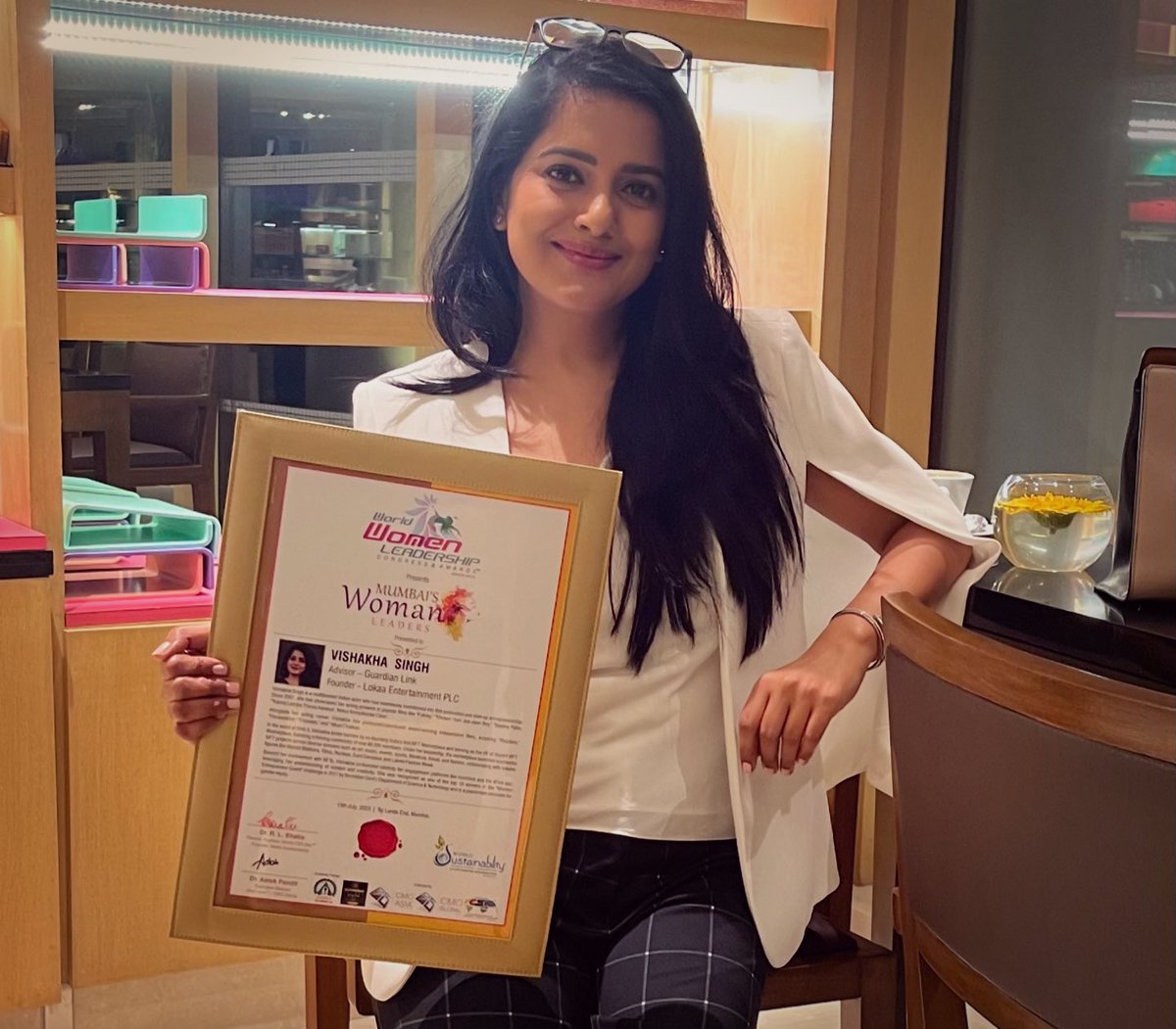 Humbled to have been felicitated with the "Mumbai's Women Leaders" title by CMO Asia and World Women Leadership Congress.

This citation serves as a reminder of how far I've come. Excited for what lies ahead!