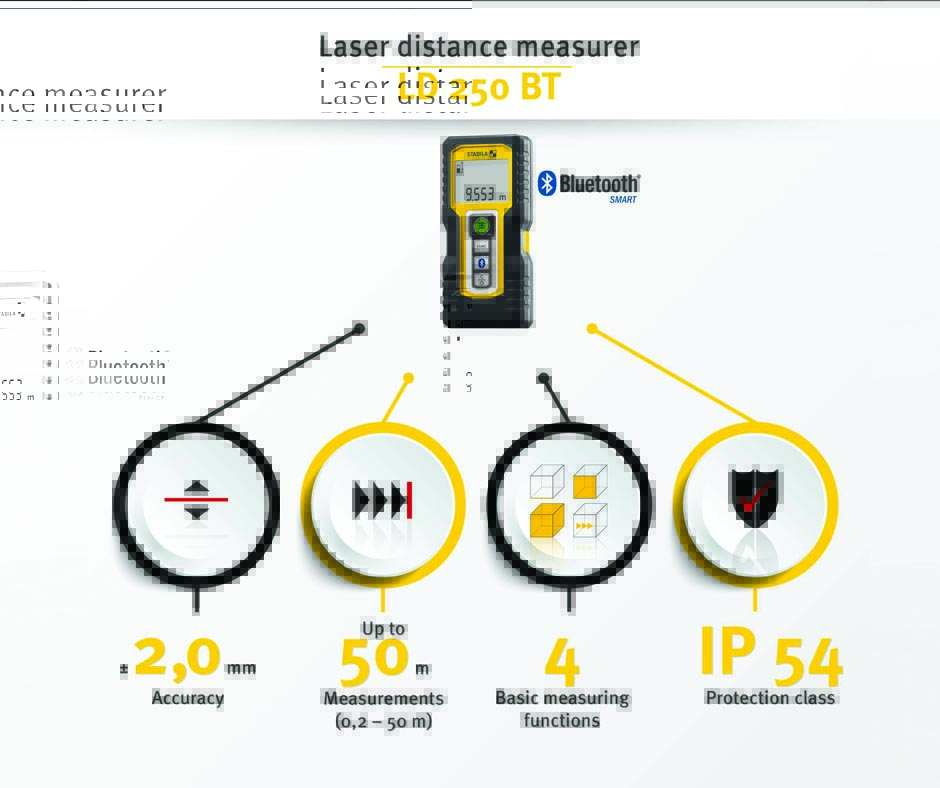 upat_sa's tweet photo. 💛🖤 Laser Distance Measurer - Measuring made easy 👌 LD 250 BT #beatruepro #stabila

Easy to use with basic functions for measuring up to a distance of 0.20m - 50m. 

Enjoy a compact, advanced and accurate distance-measuring tool today: 👉https://t.co/wG4VXq7NnT https://t.co/HegokpqSb1