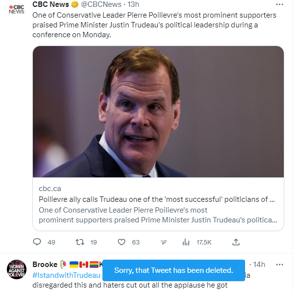 roulinski's tweet photo. Why did @CBCNews delete this tweet? https://t.co/Fuoett3vTF
