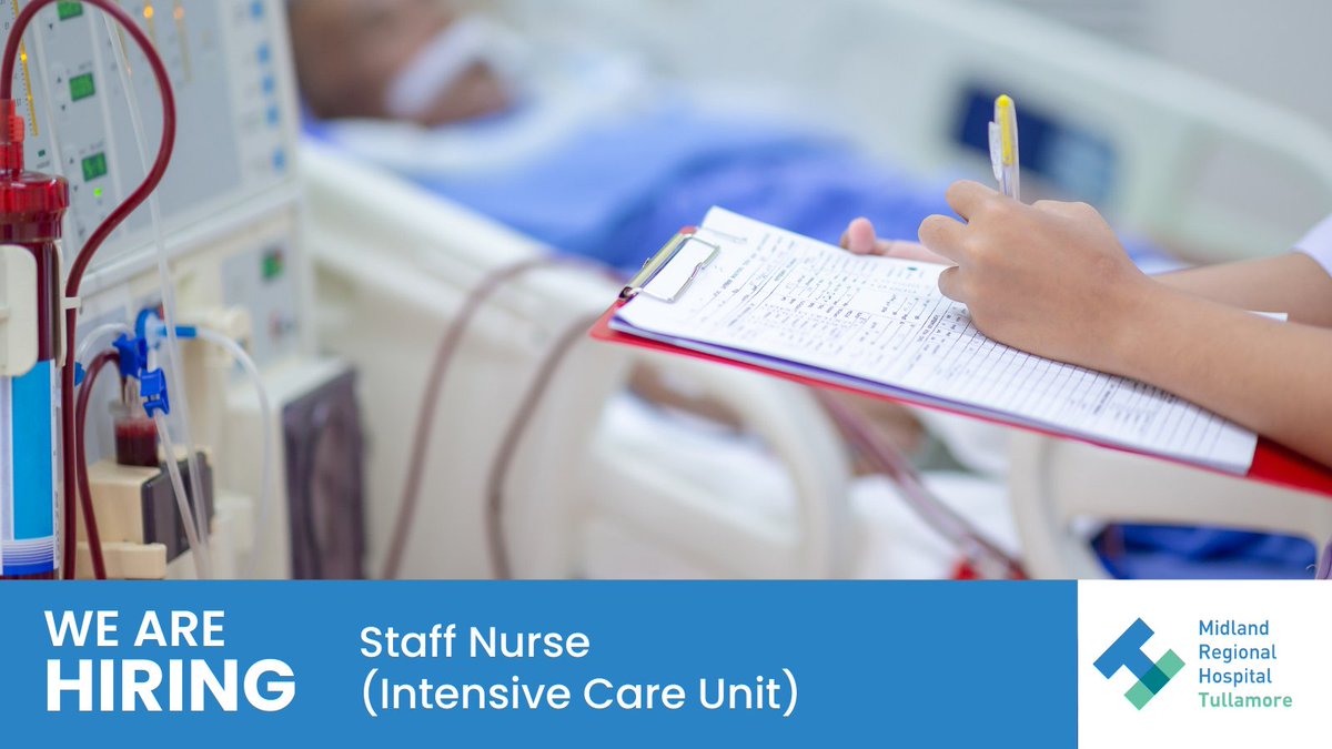 HSE Dublin and Midlands (@hsedubmidlands) on Twitter photo #MRHTullamore is currently hiring Staff Nurse (ICU)
Apply Here: bit.ly/44Plkgp
Closing Date: 03/08/2023
#jobfairy #vacancies #DMHGJobs #nursing #nursingjobs <a href="/TCD_SNM/">School of Nursing & Midwifery, TCD</a> <a href="/IADNAM1/">Irish Association Directors Nursing and Midwifery</a> <a href="/claire_foley2/">Claire Foley</a> <a href="/gorman_majella/">Majella Gorman</a> <a href="/b_louisea/">LouiseaB</a> #MRHTullamore is currently hiring Staff Nurse (ICU)
Apply Here: bit.ly/44Plkgp
Closing Date: 03/08/2023
#jobfairy #vacancies #DMHGJobs #nursing #nursingjobs <a href="/TCD_SNM/">School of Nursing & Midwifery, TCD</a> <a href="/IADNAM1/">Irish Association Directors Nursing and Midwifery</a> <a href="/claire_foley2/">Claire Foley</a> <a href="/gorman_majella/">Majella Gorman</a> <a href="/b_louisea/">LouiseaB</a>