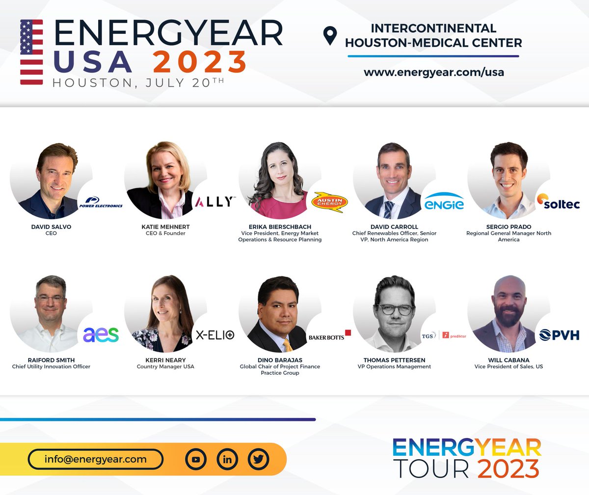 🇺🇸 David Salvo, CEO of Power Electronics, will participate tomorrow in @NRGyear USA 2023, the leading #renewableenergies congress.
