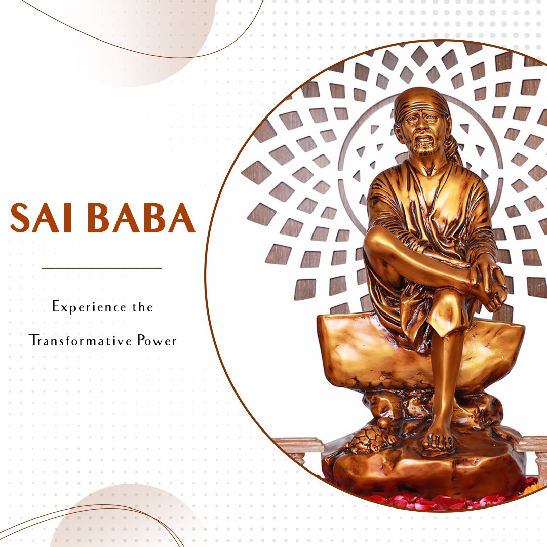 TheArtarium's tweet image. The Sai Baba figurine is a beautifully crafted piece of art that captures the essence of this beloved Indian saint . It is a must-have for anyone &amp;amp; everyone who admires Sai Baba and his teachings. 

Buy Now (🔗Link in bio)

 #saibabaofshirdi #saibabablessings  #giftingsolutions