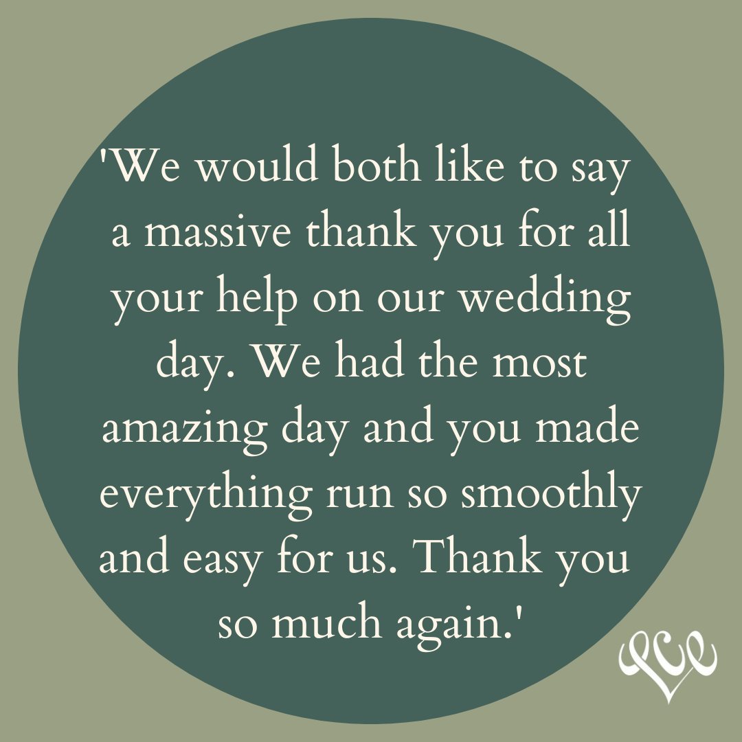 Quite literally the icing on the (wedding!) cake 🍰 receiving these lovely words from bride and groom after I worked as venue and event manager at <a href="/oxleazebarn/">Katie Mann</a> on their wedding day 👰  Such a lovely joyous day, full of love and laughter, and the weather was absolutely perfect!